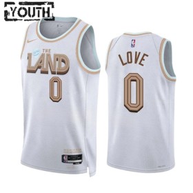 Dres Cleveland Cavaliers Kevin Love 0 Nike 2022-23 City Edition Bijela Swingman - Dječji